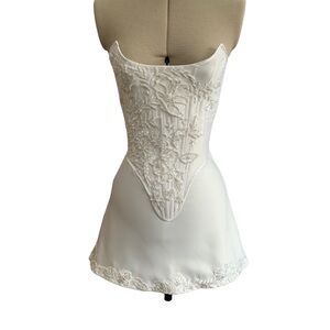 Handmade White Embroidered Bridal Set